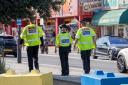 Presence - Police patrolling the seafront following the incidents on July 30