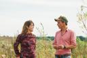 Julie Pyke and Hugh Somerleyton at  Sizewell C nature reserve Wild Aldhurst