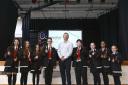 Thumbs Up - A group of the Erne Integrated College Year 8 pupils who enjoyed a detailed workshop from Dominic Scullion of Evolve Gas, as part of Gas Safety Week