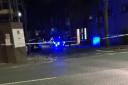 Cordon - Images show a police cordon in Warrior Square