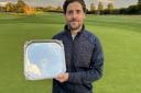 Richard Southall of Saffron Walden Golf Club with the Wheeler Salver. Picture: GRAHAM GOODMAN