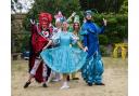 The cast for Alice in Wonderland at Bridge End Gardens in Saffron Walden.