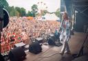 Eurovision 2022 runner-up Sam Ryder on the main stage on the Standon Calling main stage