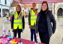 Volunteer Michelle (left) with BID chair Julie Redfern (right). Picture: Will Durrant