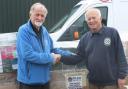John Hilliar of UK-Aid thanking Rotarian John Tapscott