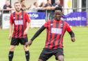 Adalberto Pinto got Walden's first goal against Walthamstow. Picture: DOMINIC DAVEY PHOTOGRAPHY