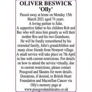 OLIVER BESWICK