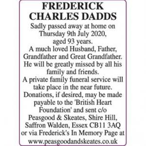 FREDERICK CHARLES DADDS