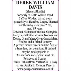 DEREK WILLIAM DAVIS