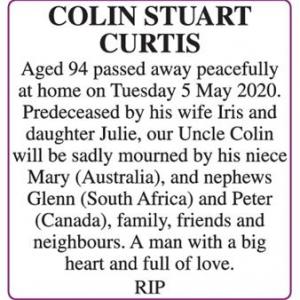 COLIN STUART CURTIS