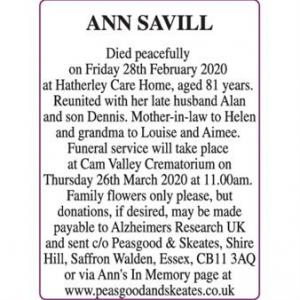 ANN SAVILL