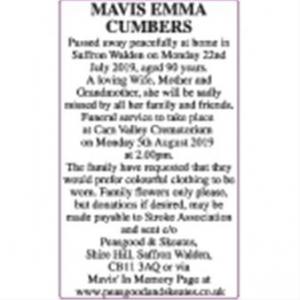 MAVIS EMMA CUMBERS