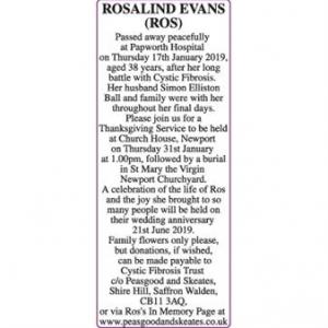 ROSALIND EVANS (ROS)