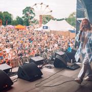 Eurovision 2022 runner-up Sam Ryder on the main stage on the Standon Calling main stage