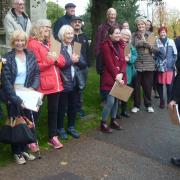 Author Hannah Jane Walker leads a walking tour, exploring the radical women of Saffron Walden.