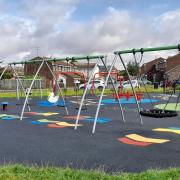 New swings at the Golden Acre playground