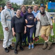 Volunteers helped tidy up the community space at Rowney Avenue