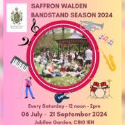 Saffron Walden’s Bandstand Season will take place from the bandstand at Jubilee Garden