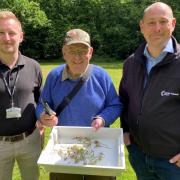 (L-R) James Rowland, Hatfield Forest property operations manager, Bob Reed, chair of the Forest Nature Group, and Sam Lomax, environmental specialist at Stansted Airport