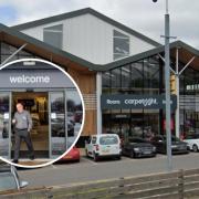 Expected to close - the Braintree branch and inset file photo of a Carpetright store
