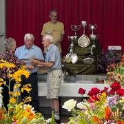 Anne Harris, society chairman Richard Bailey, Malcolm Smither and Nigel Wood at the Clavering Horticultural Society Annual Show