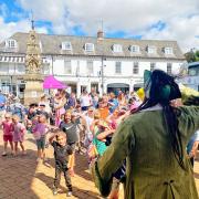 Families enjoyed free activities in Saffron Walden town centre