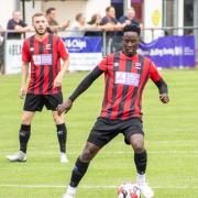 Adalberto Pinto got Walden's first goal against Walthamstow. Picture: DOMINIC DAVEY PHOTOGRAPHY