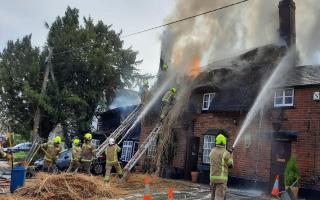 The Axe and Compasses in Arkesden, which was due to serve 150 Mother's Day meals, has been destroyed