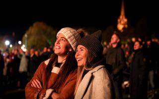 Watching fireworks on The Common in Saffron Walden