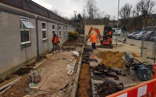 Work is ongoing to create the new Crocus Medical Centre at Saffron Walden Community Hospital