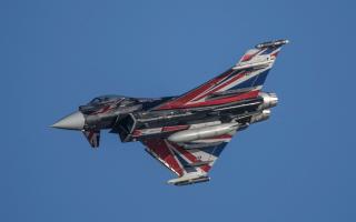 RAF Eurofighter Typhoon at the Duxford Flying Finale.