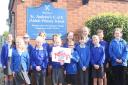 Smiles - Pupils with the Silver Award from Christian Aid’s Global Neighbours Scheme