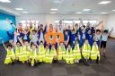 Schoolchildren got to take a look behind the scenes at Amazon