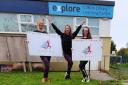 The former Clifton Explore Library building is set to become the new home of Spotlight Dance Academy. Pictured are (from left) teacher Heather Stead with her sisters, company directors Sarah Colestead and Issy Stead