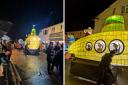 Santa swaps his his sleigh for a yellow submarine