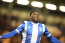 At the double - Colchester United striker Samson Tovide celebrates one of his two goals against Swindon Town