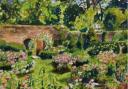 Liz Dixon's painting of Bridge End Gardens