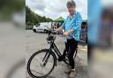 Wicken Bonhunt resident Claire uses her on-loan e-bike every day, including to go to the weekend Farmers’ Market in Newport