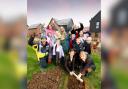 Children and teachers from Newport Primary School buried the time capsule at Hollymead Square