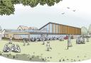 One of the initial architect designs submitted for the community centre in Elsenham