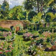 Liz Dixon's painting of Bridge End Gardens