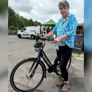 Wicken Bonhunt resident Claire uses her on-loan e-bike every day, including to go to the weekend Farmers’ Market in Newport