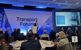 London Stansted MD Gareth Powell addressing the Transport Forum