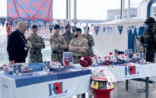 The RBL Poppy Appeal stand at Stansted Airport